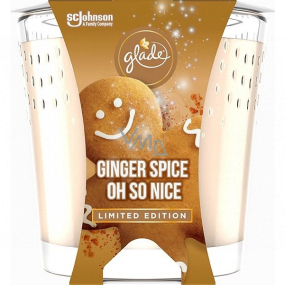 Glade Ginger Spice Oh So Nice s vôňou perníkového korenia a vanilky vonná sviečka v skle, doba horenia až 32 hodín 129 g