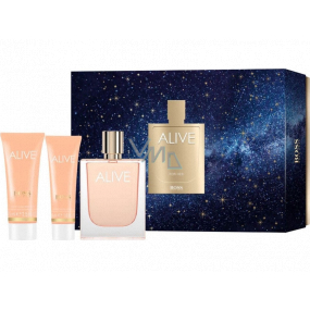 Hugo Boss Boss Alive toaletná voda pre ženy 80 ml + telové mlieko 75 ml + sprchový gél 50 ml, darčeková sada