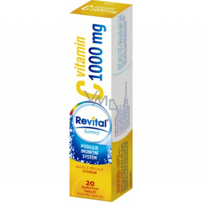 Revital Vitamín C Citrón doplnok stravy pre normálnu funkciu imunitného systému 1000 mg 20 šumivých tabliet