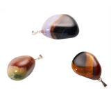 Sardonyx Troml prívesok prírodný kameň M, cca 2,5 cm, kameň šťastia a životnej sily