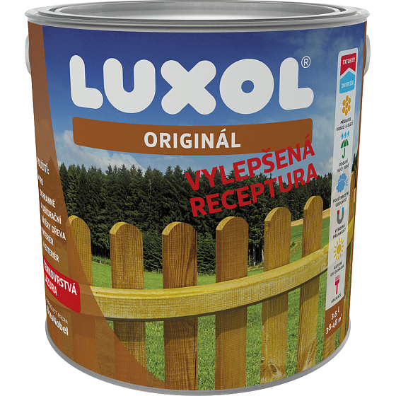 Luxol Originál tenkovrstvá lazúra na drevo, 0021 orech, 3,5 l