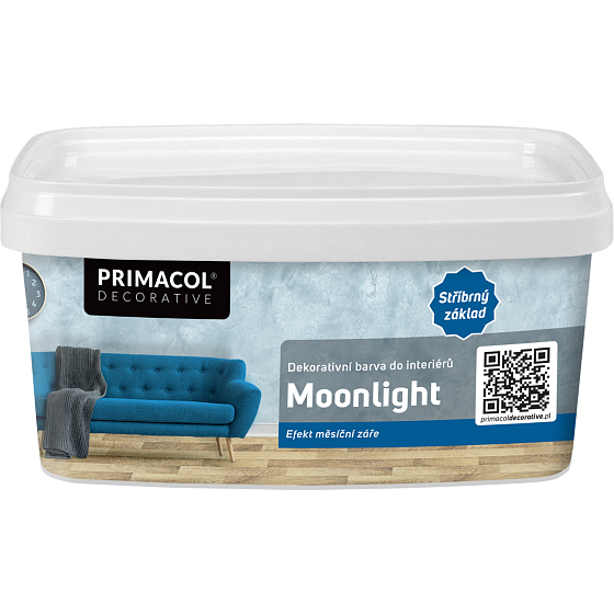 Primacol Decorative Moonlight dekoratívna farba s efektom mesačného svitu, strieborná, 1 l
