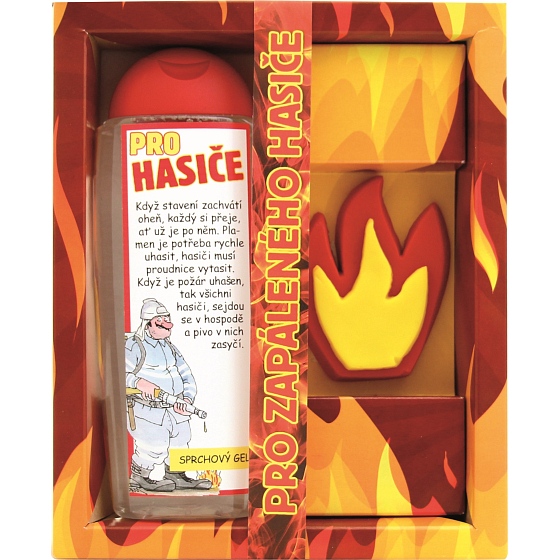 Bohemia Gifts Urbanova kozmetika Pre hasičov sprchový gél 300 ml + ručne vyrábané toaletné mydlo 70 g, kozmetická sada