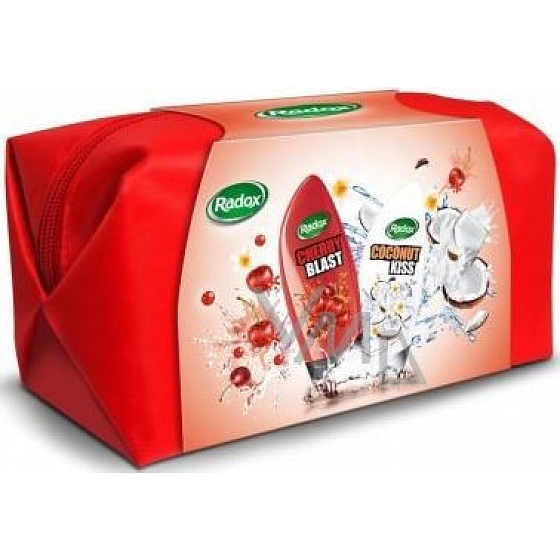 Radox Cherry Blast sprchový gél 250 ml + Coconut Kiss sprchový gél 250 ml + taška, kozmetická sada