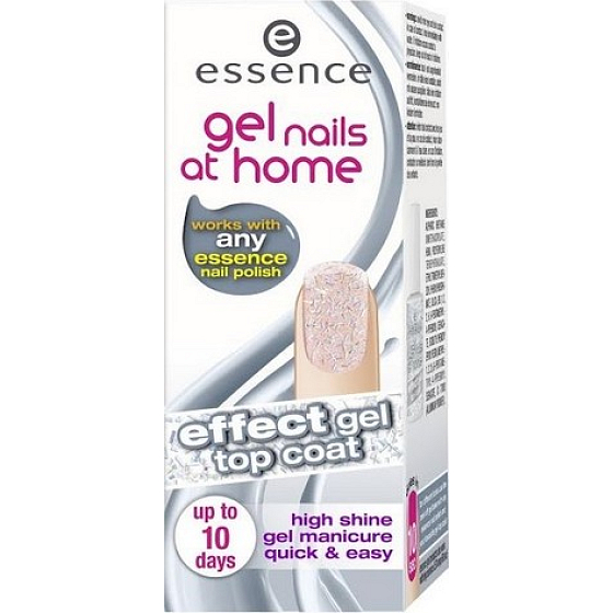 Essence Gél Nails At Home Top Coat krycí gélový lak 02 Holographic Touch 7 ml