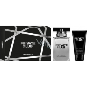 Karl Lagerfeld Private Klub toaletná voda pre mužov 50 ml + sprchový gél 100 ml, darčeková sada