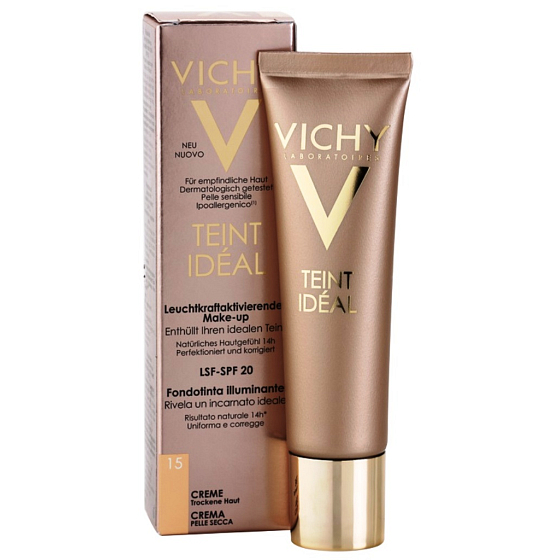 Vichy Teint Idéal rozjasňujúci krémový make-up 15 Clair 30 ml