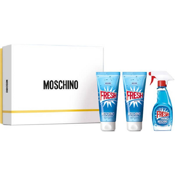 Moschino Fresh Couture toaletná voda pre ženy 50 ml + sprchový gél 100 ml + telové mlieko 100 ml, darčeková sada
