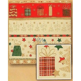 Nekupto Darčekový baliaci papier 70 x 200 cm Vianočné červenozlatý, Vianočné motívy
