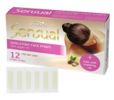 Joanna Sensual Argan Oil depilačné pásiky na tvár pre suchú pleť 12 kusov