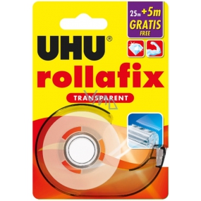 Uhu Rollafix Transparent číra lepiaca páska 30 x 19 mm