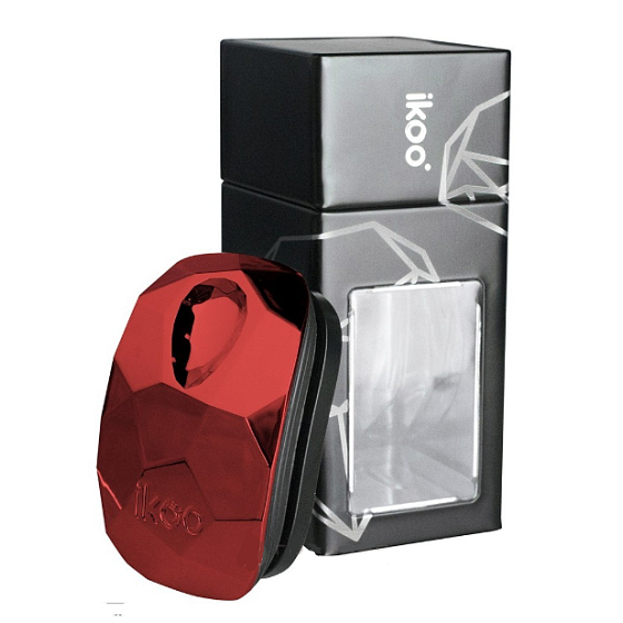 Ikoo Pocket Metallic Kefa na vlasy, cestovné, špeciálne tvarované štetiny pri česaní stimulujú na základe tradičnej čínskej medicíny akupunktúrne body na hlave Black Dragon Lady