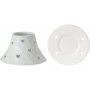 Yankee Candle White Hearts tienidlo malé 8 x 9 cm + tanier malý 9 x 9 cm na sviečku malú Classic