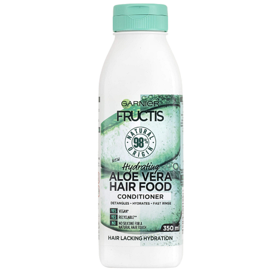 Garnier Fructis Hydrating Aloe Vera Hair Food hydratačný kondicionér pre normálne a suché vlasy 350 ml