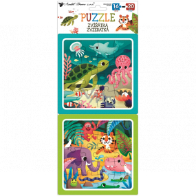 Baby Genius Puzzle Animals 15 x 15 cm, 16 a 20 dielikov, 2 obrázky