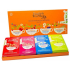 Anglický čajový obchod Organic Orange Christmas Spiced Red Fruit + Lemongrass, Ginger and Citrus + White Tea, Elderflower and Blueberry + Super Fruit Tea 60 ks čajových pyramíd, 120 g