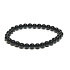 Onyx čierny náramok elastický prírodný kameň, guľa 6 mm / 16 - 17 cm, kameň životnej sily