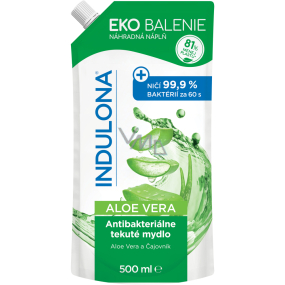 Indulona Aloe Vera antibakteriálne tekuté mydlo náhradná kazeta 500 ml