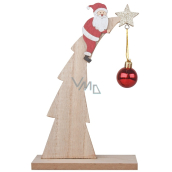 Santa s fľašou na strome 14 x 22 cm