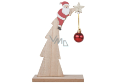 Santa s fľašou na strome 14 x 22 cm