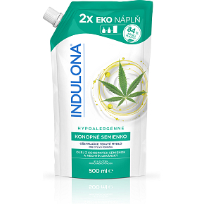 Indulona tekuté mýdlo Konopné semienko, náhradná náplň, 500 ml