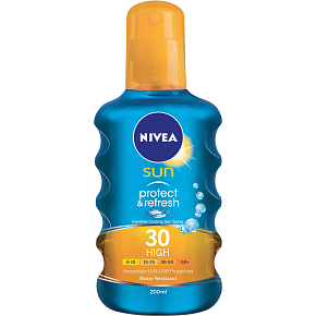 Nivea Sun Protect & refresh OF 30 neviditeľný sprej na opaľovanie, 200 ml