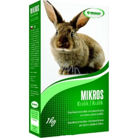 Mikros Králik doplnkové minerálne krmivo s vitamínmi pre výkrm a odchov králikov 1 kg