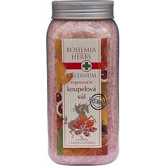 Bohemia Gifts Castanum Extrakt z gaštanu konského regeneračná soľ do kúpeľa 900 g