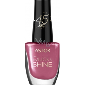Astor Quick & Shine Nail Polish lak na nechty 204 Life In Pink 8 ml