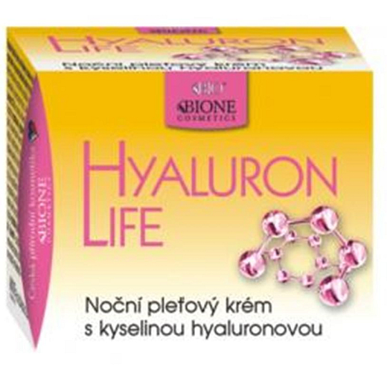 Bione Cosmetics Hyaluron Life s kyselinou hyalurónovou nočný pleťový krém pre všetky typy pleti 51 ml