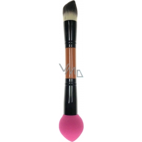 Kozmetický štetec na make-up s penovou hubkou obojstranný 19 cm 30450