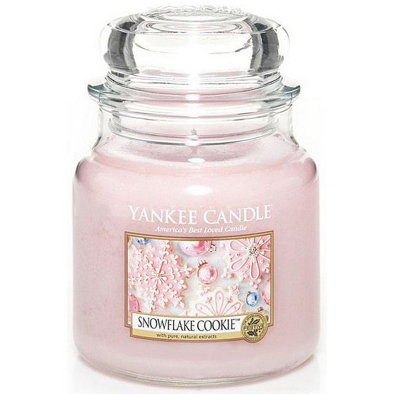 Yankee Candle Snowflake Cookie - Cukrová vločka vonná sviečka Classic strednej sklo 411 g