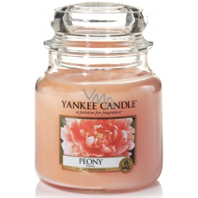 Yankee Candle Peony - Pivoňka vonná sviečka Classic strednej sklo 411 g