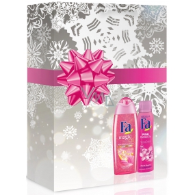 Fa Magic Oil Pink Jasmine Scent sprchový gél 250 ml + Pink Passion Floral Scent dezodorant sprej pre ženy 150 ml, kozmetická sada