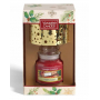 Yankee Candle Unwrap The Magic - Rozbaľte kúzlo vonná sviečka Classic malá sklo 104 g + kovové tienidlo 1 kus, vianočné darčeková sada