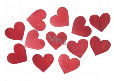 Srdce drevené červené 3,5 cm 12 kusov