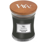 Woodwick Black Peppercorn - Čierne zrnko korenia vonná sviečka s dreveným knôtom a viečkom sklo malá 85 g
