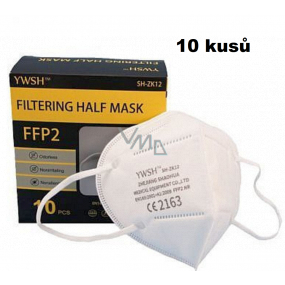 YWSH Respirátor ústnej ochranný 4-vrstvový FFP2 tvárová maska 10 kusov