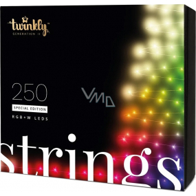 Inteligentné žiarovky Twinkly Strings Special Edition 250 kusov na stromček ovládané cez aplikáciu farebné 20 m