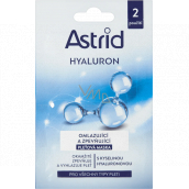 Astrid Hyaluron omladzujúca a spevňujúca pleťová maska s kyselinou hyalurónovou pre všetky typy pleti 2 x 8 ml