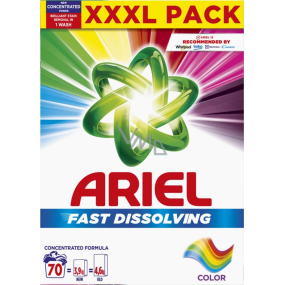 Ariel Rýchlo rozpustný farebný prací prášok na farebnú bielizeň 70 dávok 3,85 kg