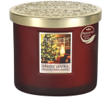Heart & Home Teplá vianočná sójová sviečka elipsa horí až 40 hodín 220 g