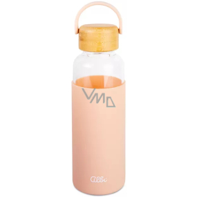 Albi Sklenená fľaša silikónová - oranžová 500 ml