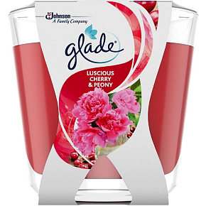 Glade svíčka vonná Maxi Luscious Cherry & Peony, 204 g