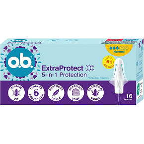 o.b. ExtraProtect tampóny normal, 16 ks