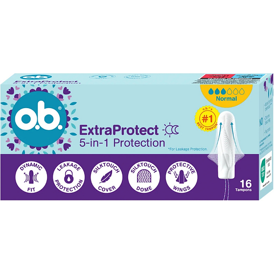 o.b. ExtraProtect tampóny normal, 16 ks