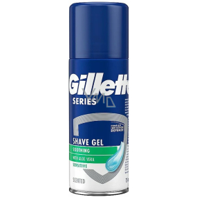 Gillette Series 3x Action Sensitive gél na holenie pre mužov 75 ml