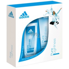 Adidas Pure Lightness parfumovaný dezodorant sklo pre ženy 75 ml + sprchový gél 200 ml, darčeková sada