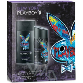 Playboy New York dezodorant sprej 150 ml + sprchový gél 250 ml, kozmetická sada
