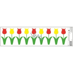 Okenné fólie bez lepidla tulipány 50 x 14 cm